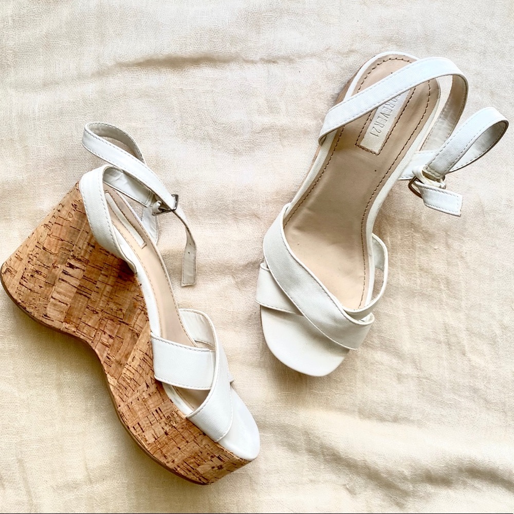Forever 21 White Platform Sandals